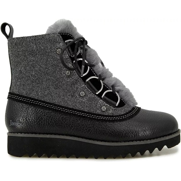Jambu Shoes - Jambu Turin waterproof boot faux fur lace-up women's 10